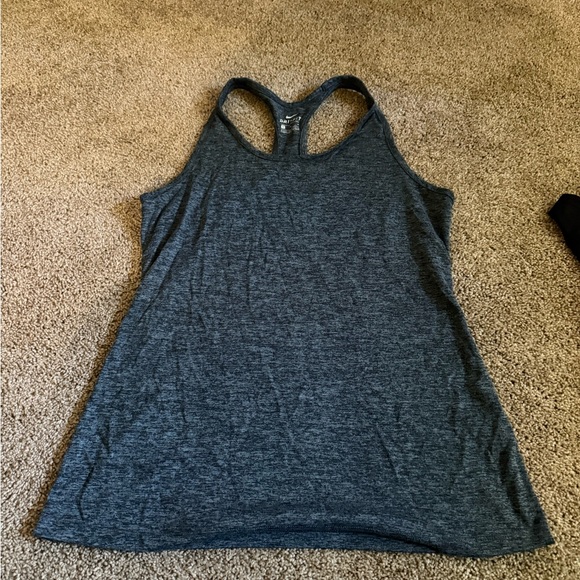 Nike Dri-FIT Heathered Black Tank - Picture 1 of 3
